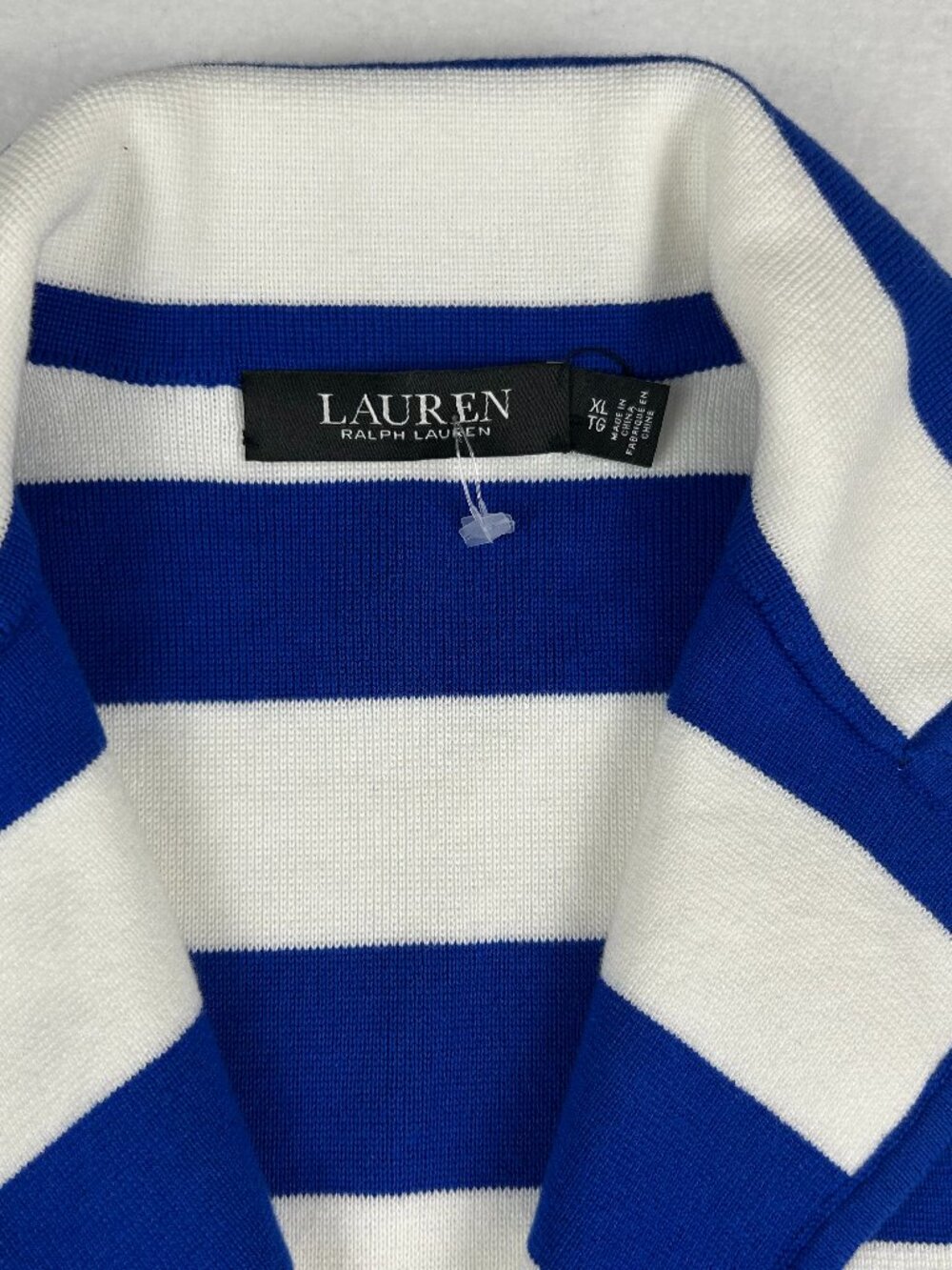 Ralph Lauren | Combed Cotton Sapphire Blue and White Striped Blazer NWOT size XL - Picture 2 of 12